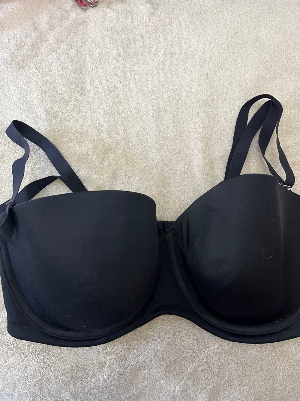Black Strapless Convertible Bra with Removable Straps